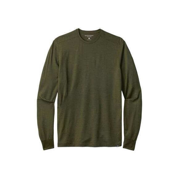 Outerknown Other - Outerknown Mens Breathe Long Sleeve Merino Baselayer Size Medium Olive Night